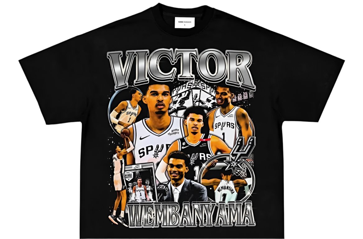 VICTOR WEMBANYAMA BLACK TEE - Unseen