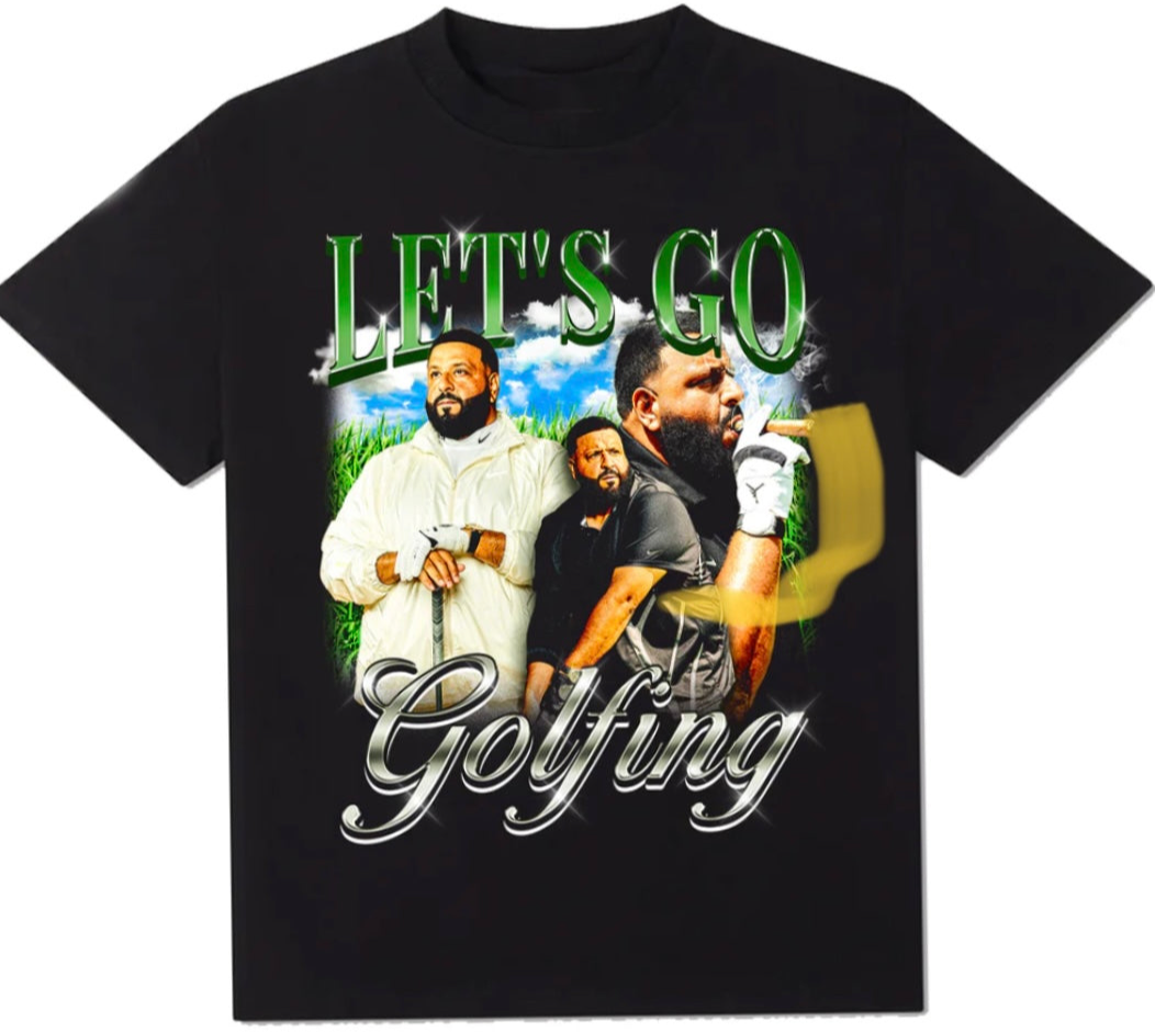 DJ KHALED 'LETS GO GOLFING' BLACK TEE - Unseen