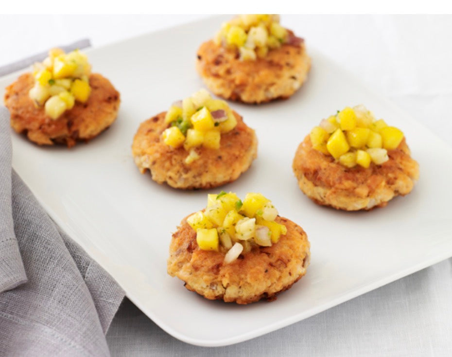 Salmon Croquets with Mango Salsa