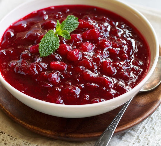 Turkey Breast with Gravy and Cranberry Sauce