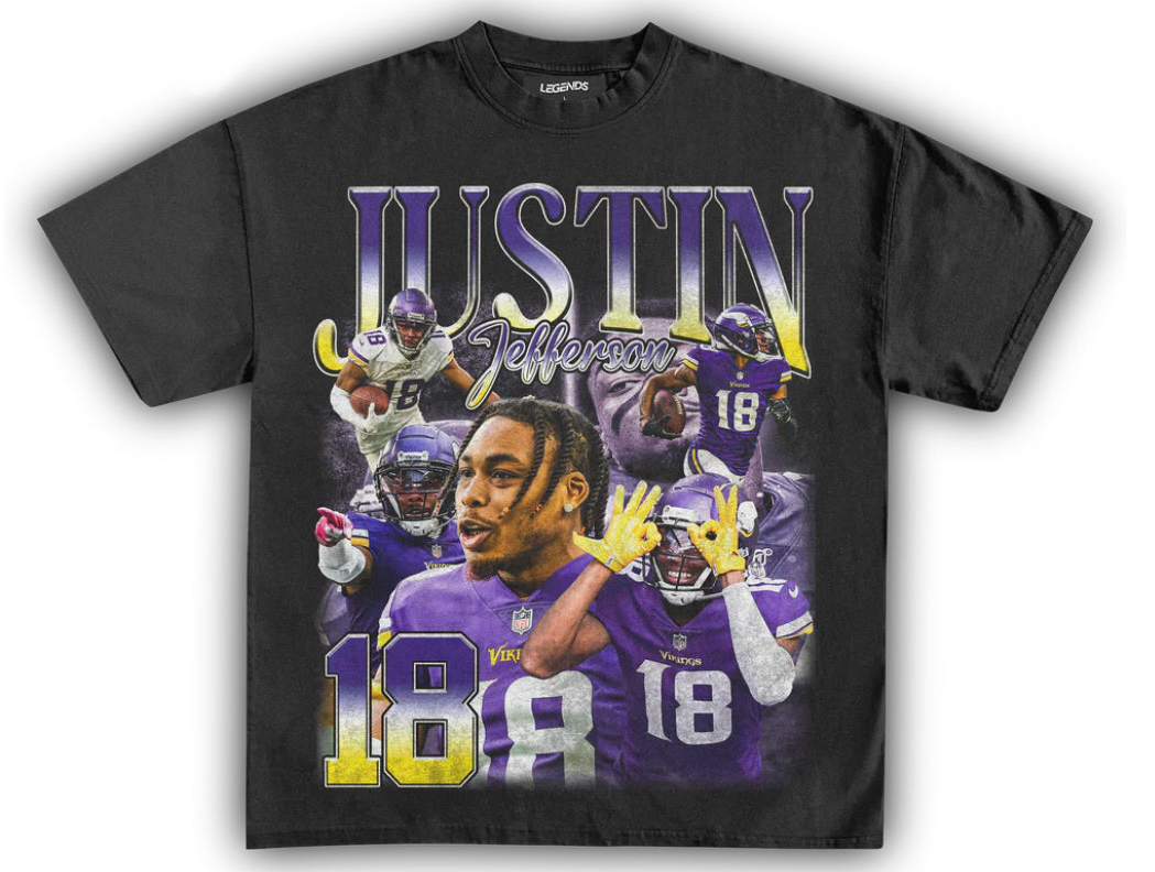 JUSTIN JEFFERSON ‘VIKINGS’ TEE - Unseen 