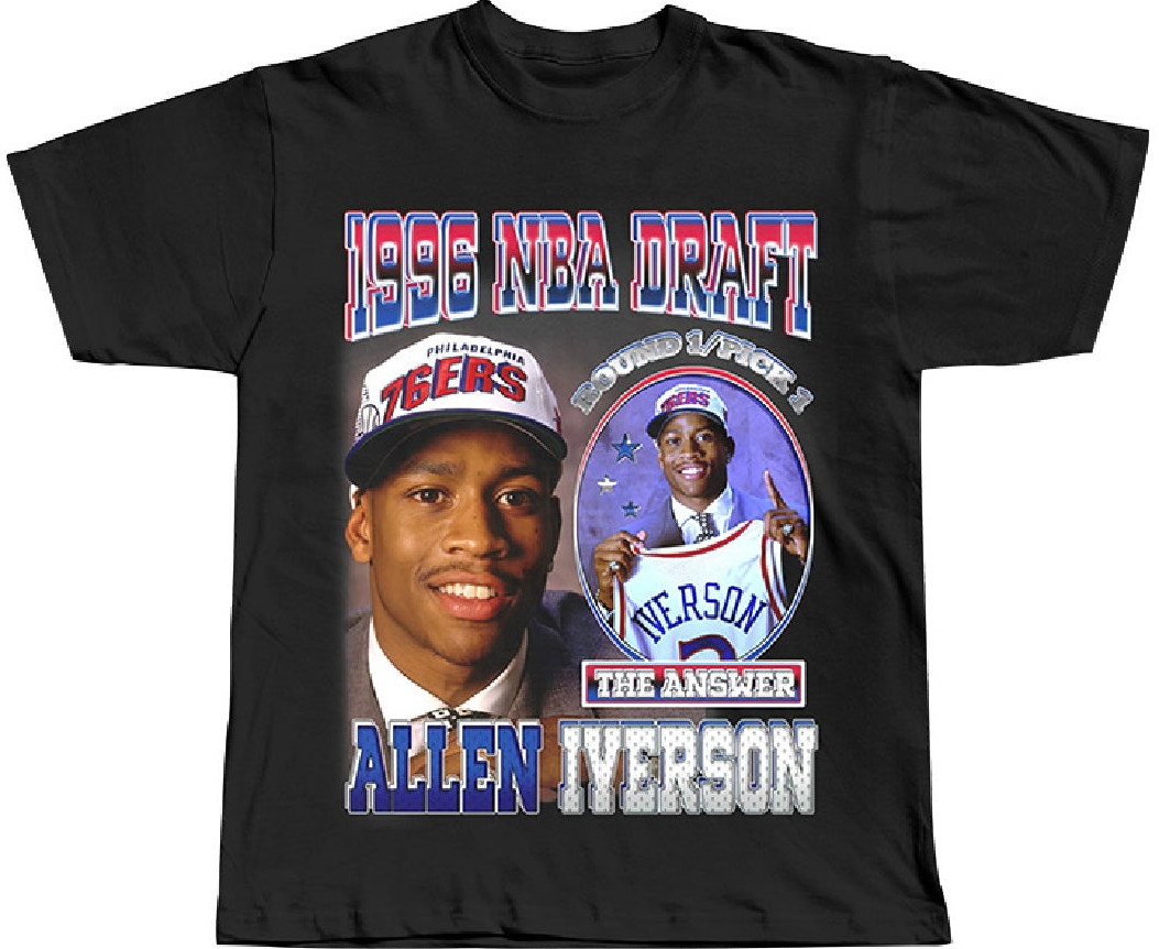 ALLEN IVERSON '76ERS' BLACK TEE - Unseen 