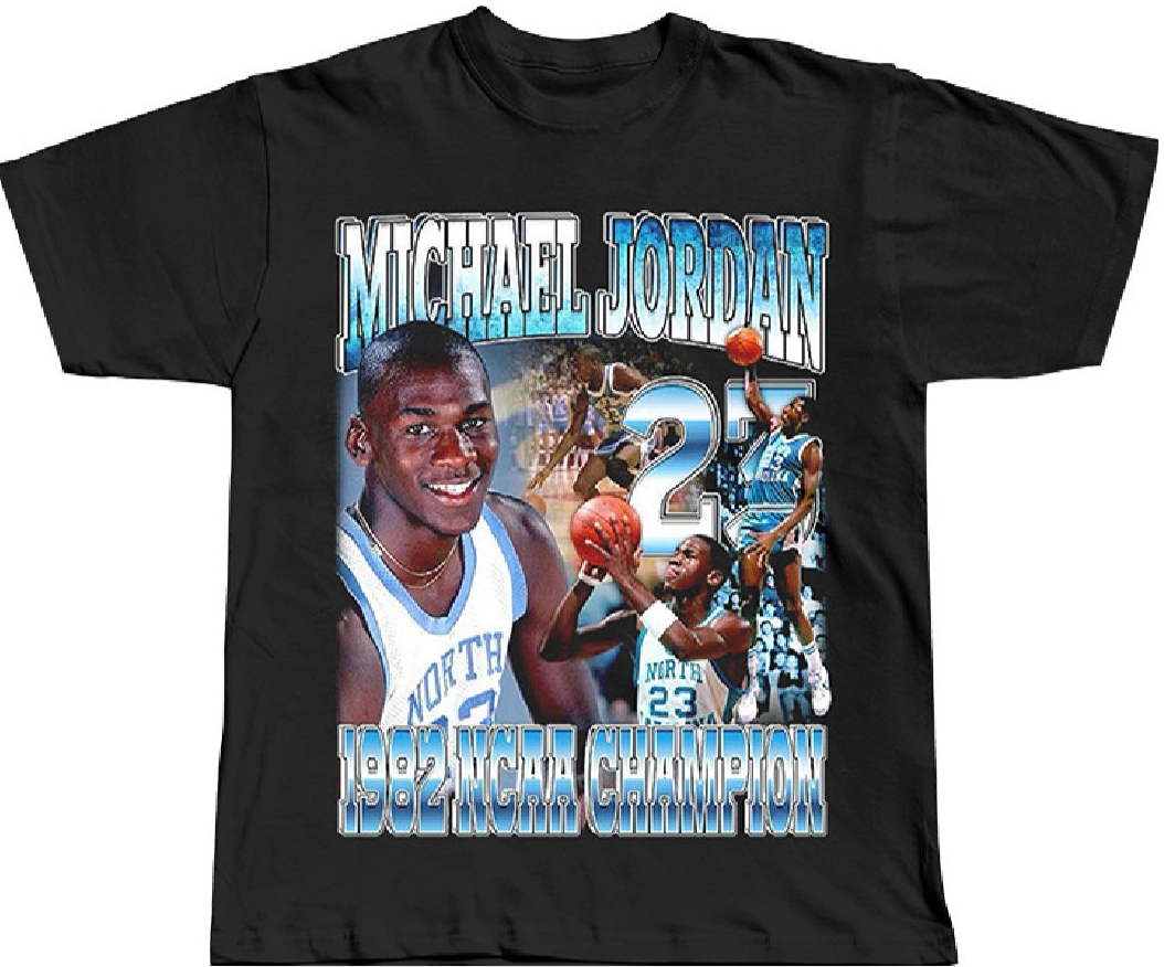 MICHAEL JORDAN 'UNC' BLACK TEE - Unseen 